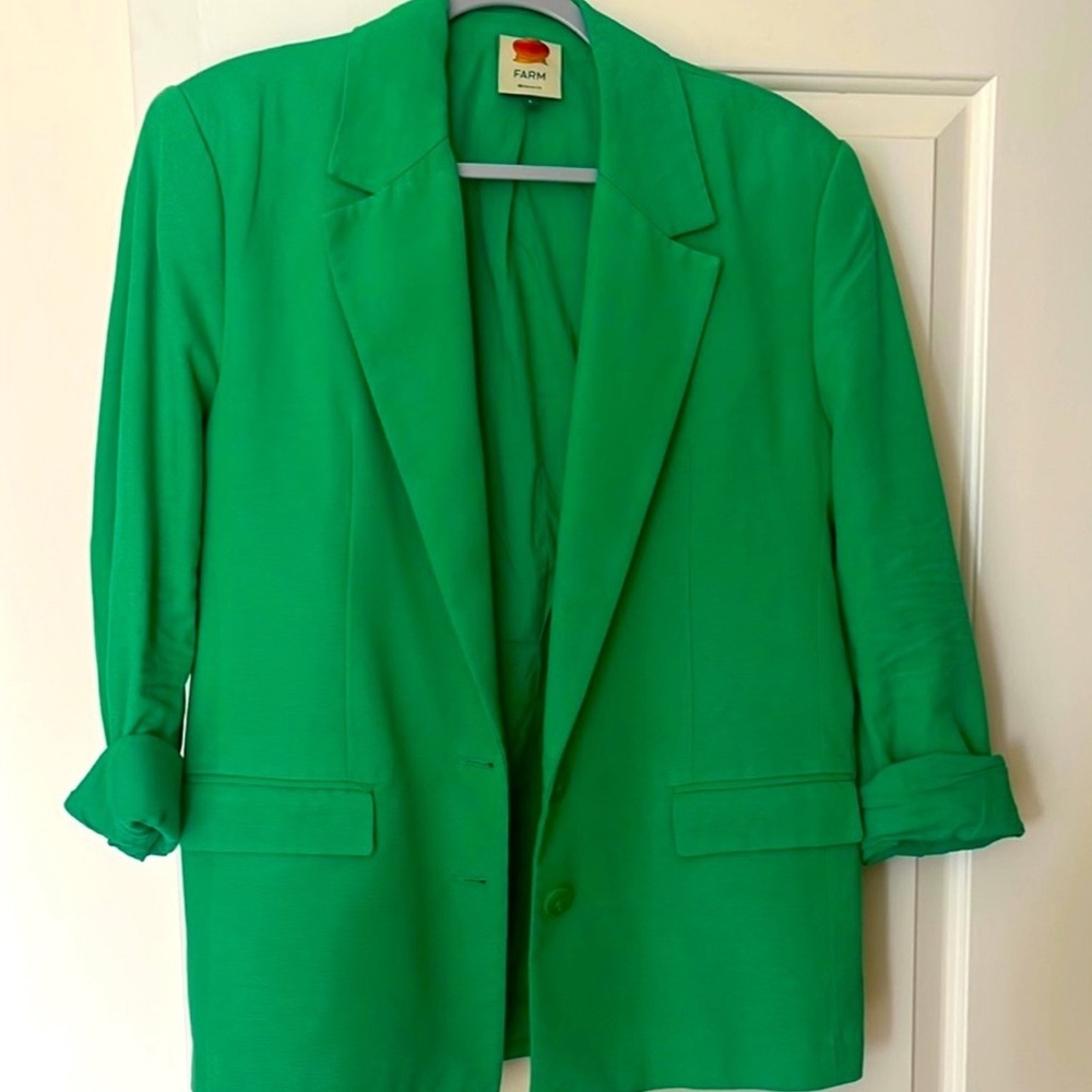 FARM Rio Oversized Green Blazer!